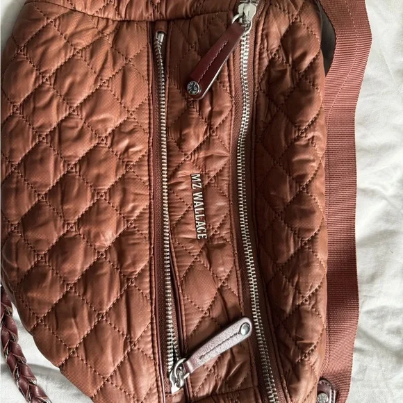 MZ Wallace Quilted Crossbody Bag in Brown - Picture 2 of 9